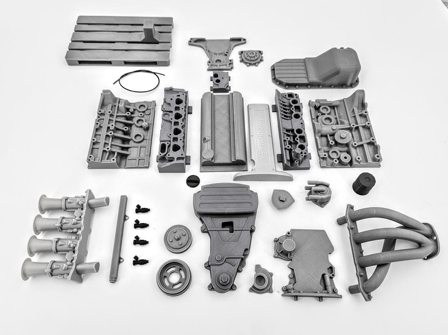 1/4 Toyota 4A-GE 20V Blacktop Engine - DIY Kit