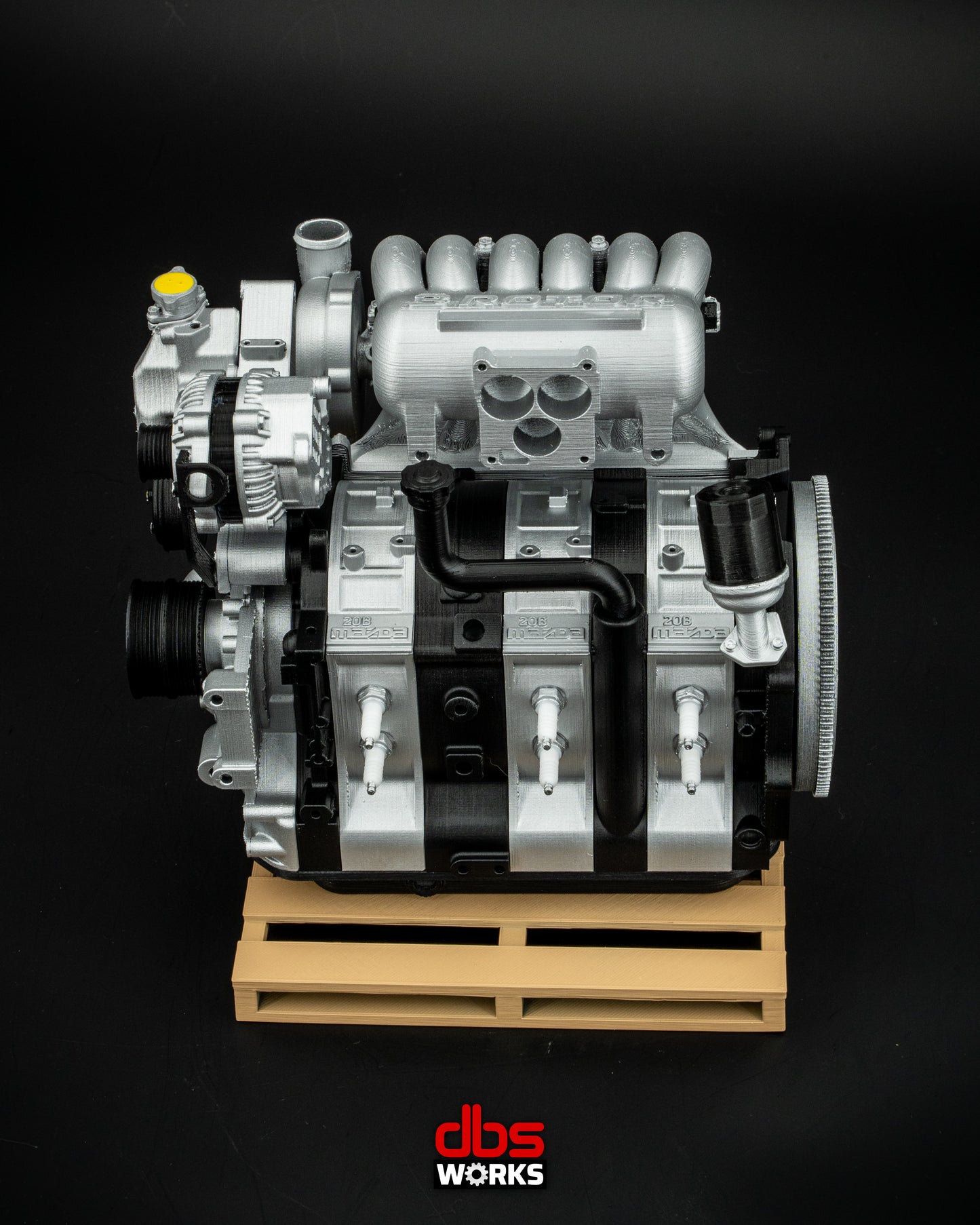 1/4 Mazda 20B Rotary Engine - Assembled