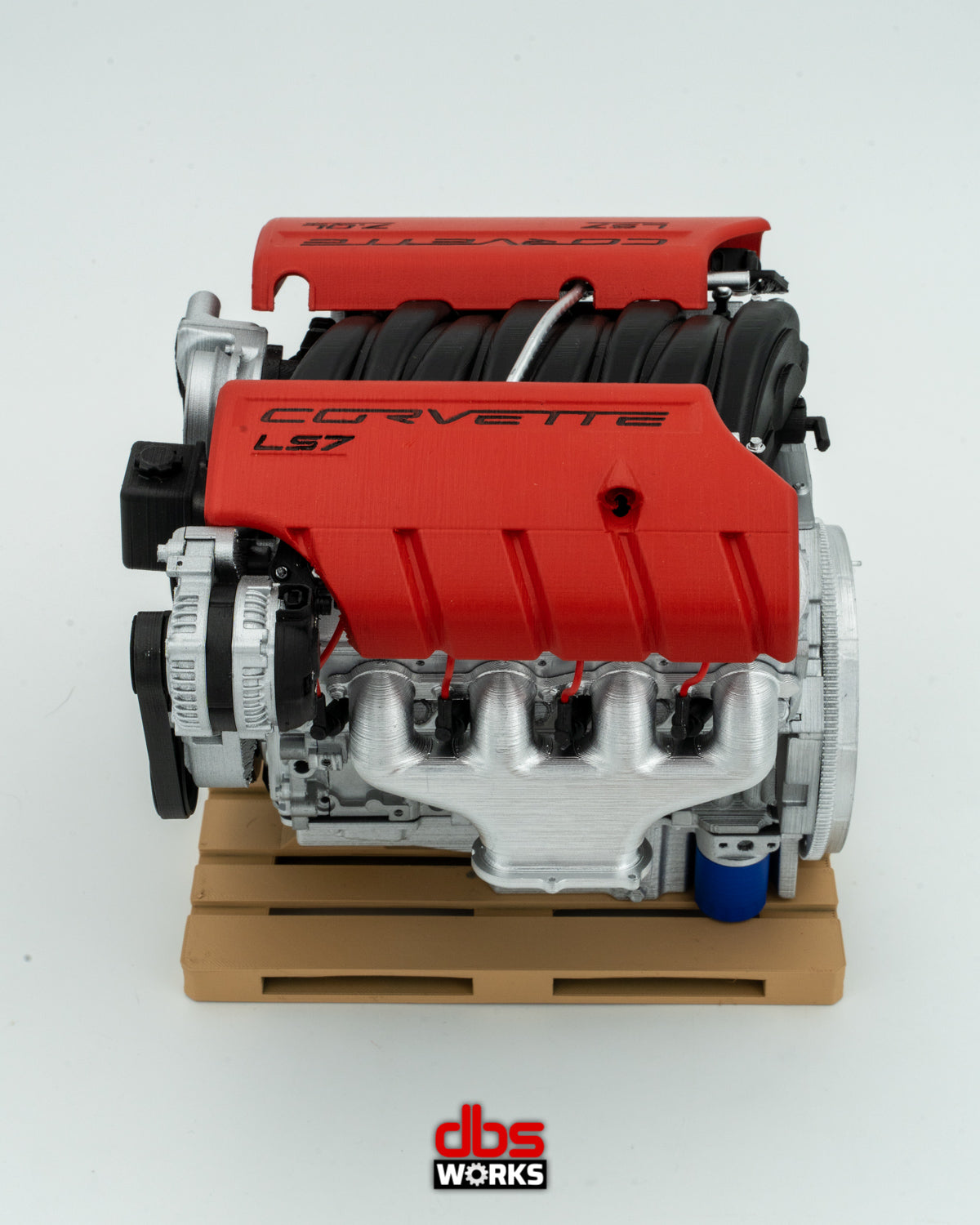 1/4 Corvette Z06 LS7 7.0 L Scale Engine - Assembled