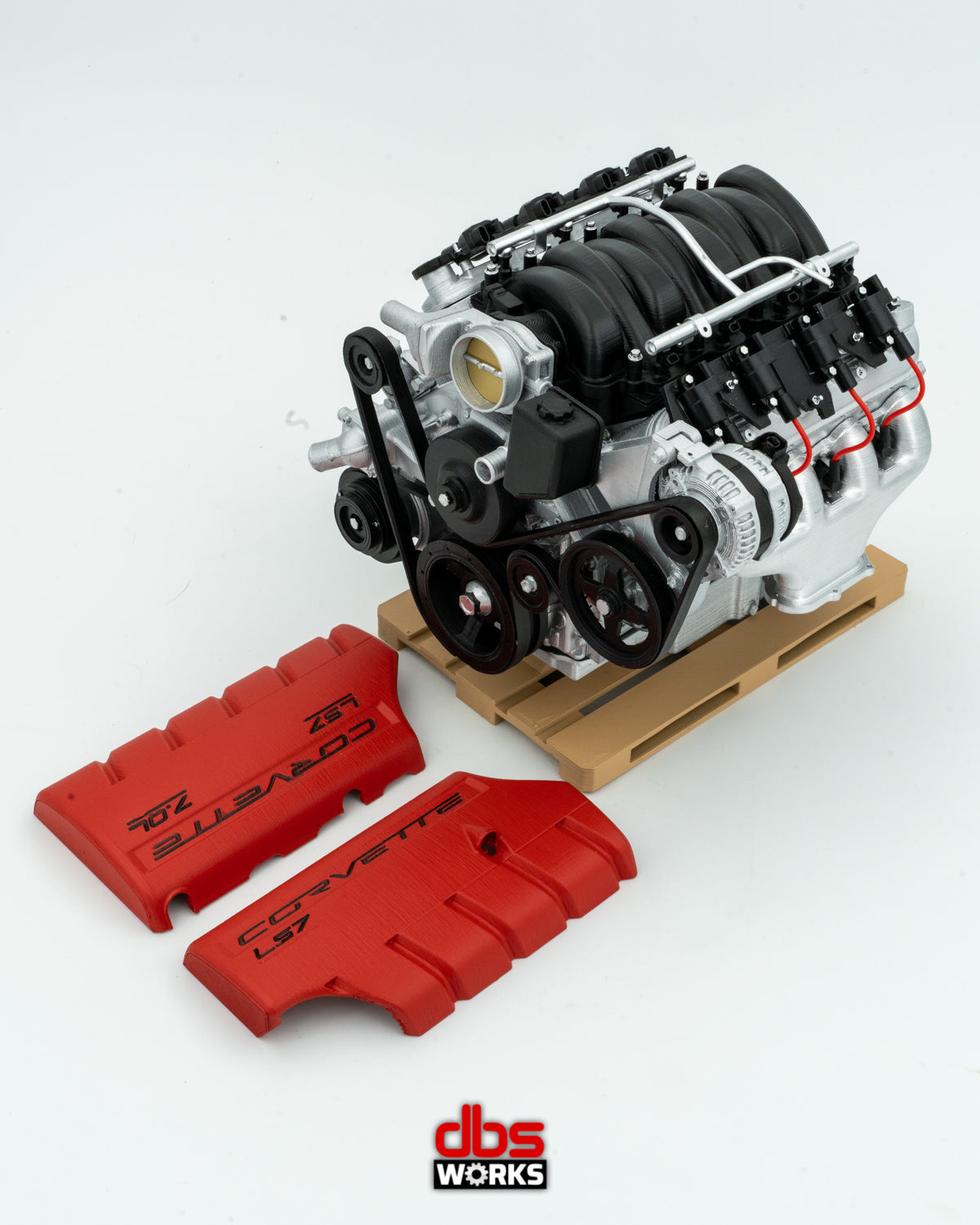 1/4 Corvette Z06 LS7 7.0 L Scale Engine - Assembled