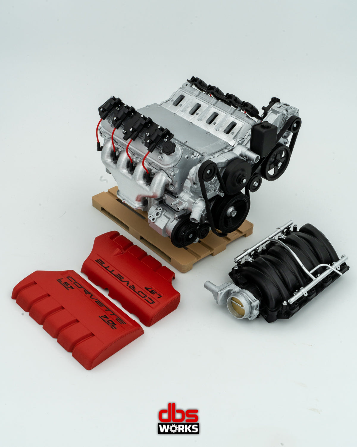 1/4 Corvette Z06 LS7 7.0 L Scale Engine - Assembled