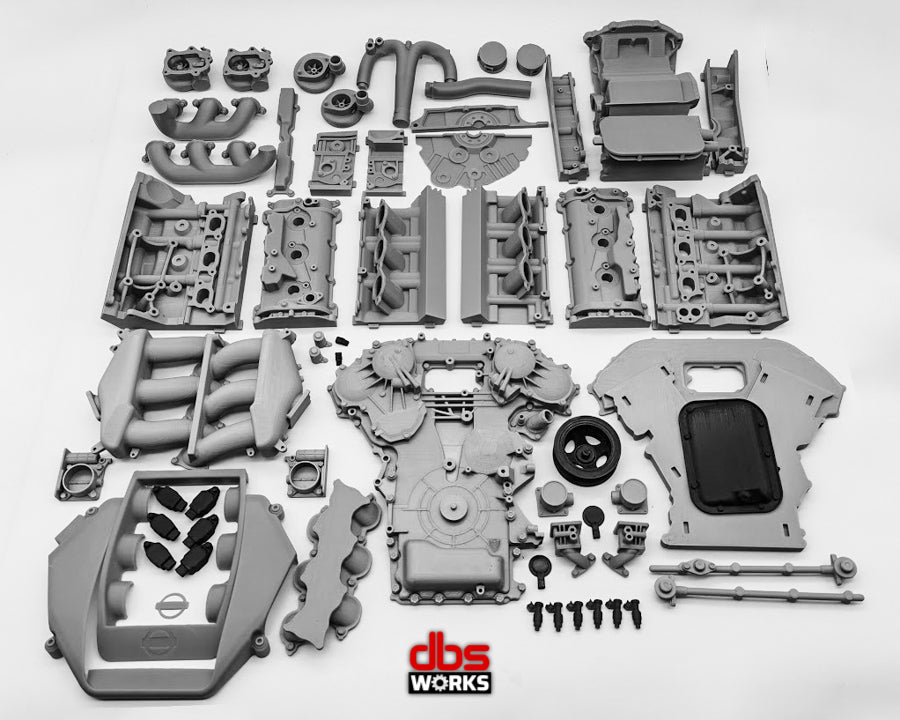 1/4 VR38DETT (Nissan GT-R R35) Scale Engine - DIY Kit