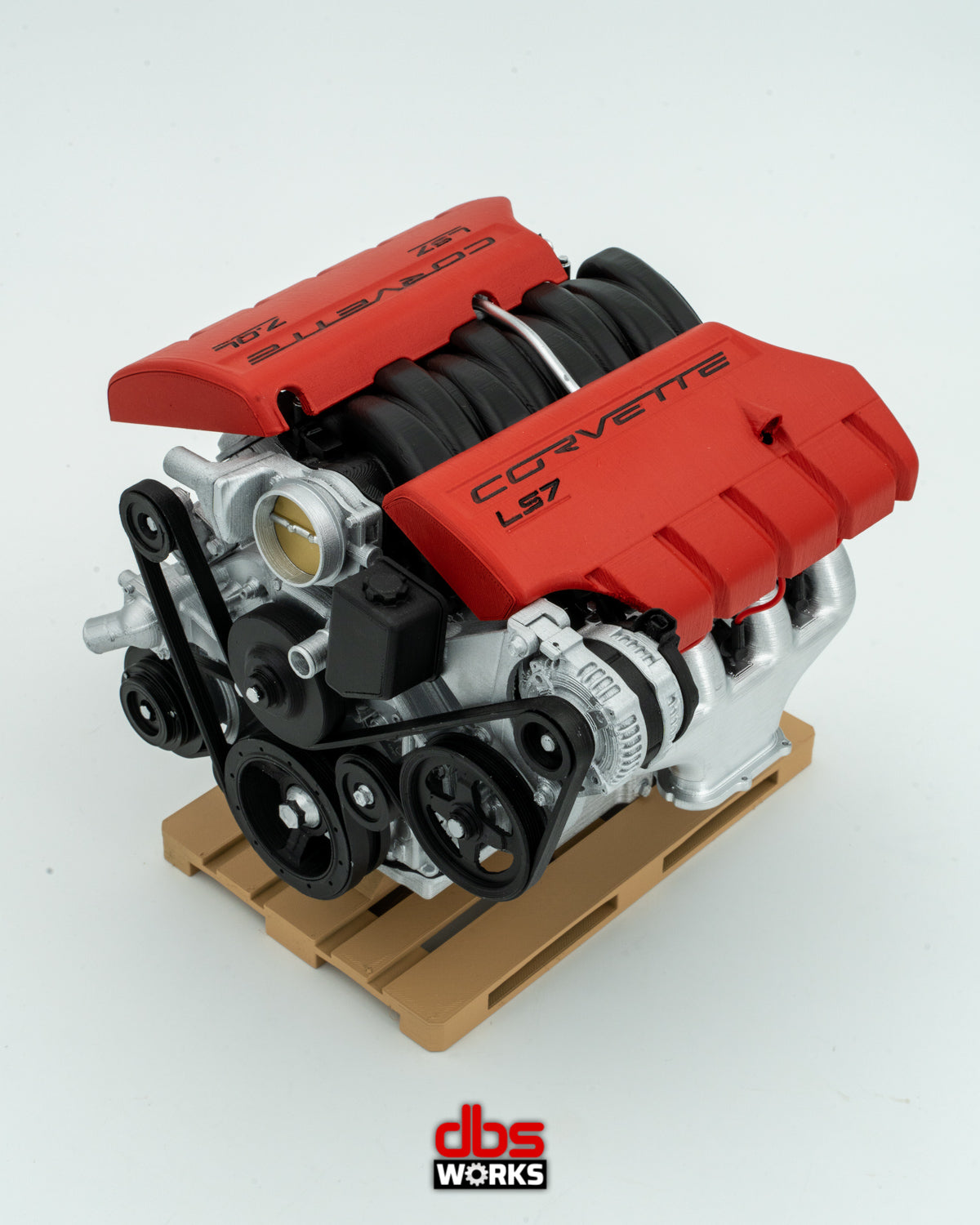 1/4 Corvette Z06 LS7 7.0 L Scale Engine - Assembled